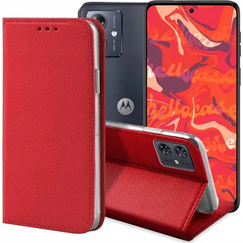Pouzdro na mobilní telefon FLIPOVÉ POUZDRO pro Motorola Moto G54 5G / G54 5G Power ČERVENÉ ZAVÍRACÍ
