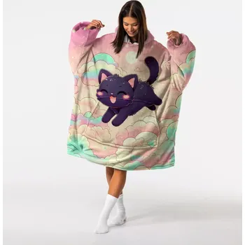 Dětská deka Happy Kitten Huggie - Mikinová deka