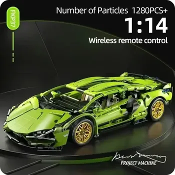 RC model auta Závodní RC model auta se stavebními kostkami | styl lego - Zelená