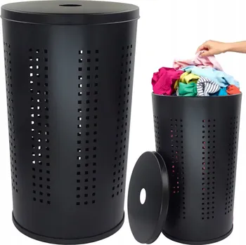 Koš na prádlo Volně stojící koš na prádlo Brunbeste 60l černý