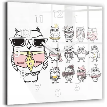 Hodiny Nástěnné hodiny Wallfluent bílé 30 cm