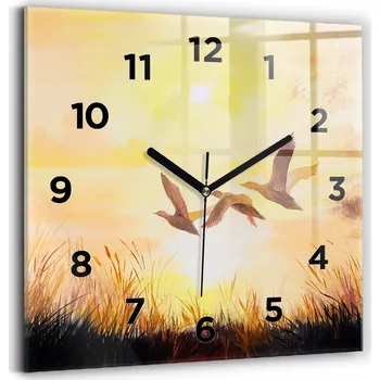 Hodiny Nástěnné hodiny Wallfluent oranžové 30 cm