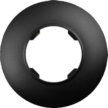 vypínač Elhard Kulatý jednoduchý rámeček Rondo, černý