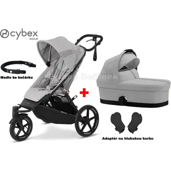Kočárek Kočárek CYBEX AVI SPIN + korbička + madlo + adaptéry 2025 Barva: Fog Grey