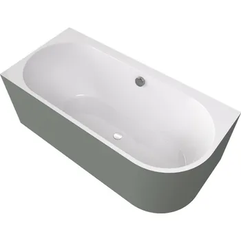 Vana Polysan Astra L Monolith Asymetrická vana 160x75x60cm, bílá/verde, 33611M.44