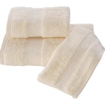 Ručník SOFT COTTON Sada modalový ručník a osuška DELUXE, 2 ks Krémová