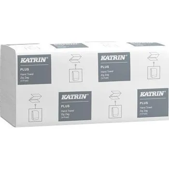 Papírový ručník Papírové ručníky, super bílá, skládané ZZ, 1-vrstvé, 200 ks/bal., KATRIN 402161 KATRIN