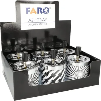 Popelník KRCZ Cigaretový popelník kovový otočný Illusions, 9cm