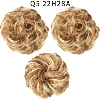 Příčesek Gumička na messy drdol s umělými vlasy | syntetické vlasy - 61