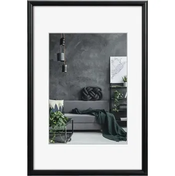 Rám na obraz Hama rámeček hliníkový DETROIT, černý, 50x70 cm (50x70)