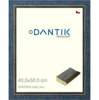 Rám na obraz DANTIK rámeček 40x50 | Vyřazeno | CARRARA šedá (Sklo Čiré) (Vyrobeno s láskou u nás v DANTIKU)
