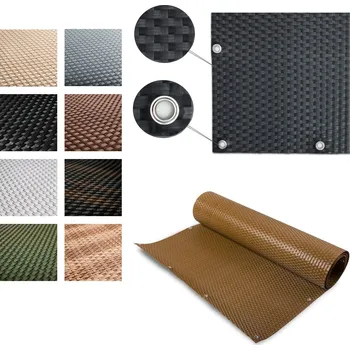 Příslušenství pro plot Balkonová zástěna - umělý ratan, 0,9x3m - barva na přání (Ratanová zástěna na balkon s oky pro upevnění - barva na přání)