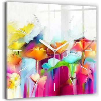 Hodiny Nástěnné hodiny Wallfluent růžové 30 cm