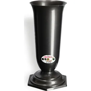 Váza Váza na hřbitov Kadax grafitová 15,5x37 cm