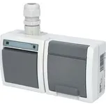 Famatel ATLAS IP65 Přepínač č.6+zásuvka 2P+PE vodorovně s vývodkou M20, na povrch, šedá