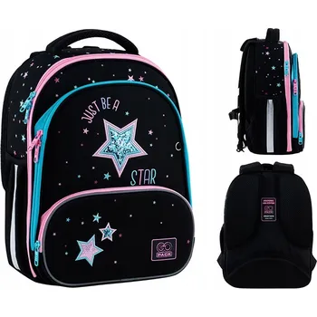 Školní batoh ŠKOLNÍ TAŠKA PRO DÍVKU ŠKOLNÍ BATOH RŮŽOVÝ S HVĚZDIČKOU GoPack