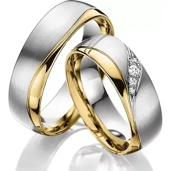 Prsten Ocelové moderní snubní prsteny věčné srdce