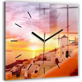 Hodiny Nástěnné hodiny Wallfluent oranžové 30 cm