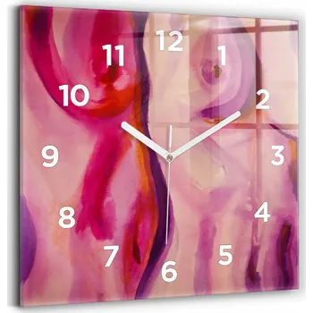 Hodiny Nástěnné hodiny Wallfluent růžové 30 cm