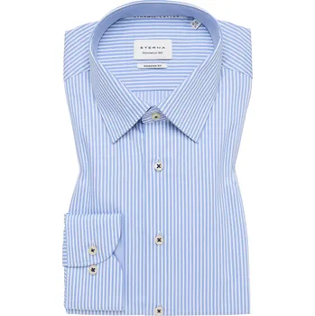 Košile Eterna Modern Fit Dynamic cotton s prodlouženým rukávem světle modrý proužek velikost: 42, délka rukávu: prodloužený rukáv