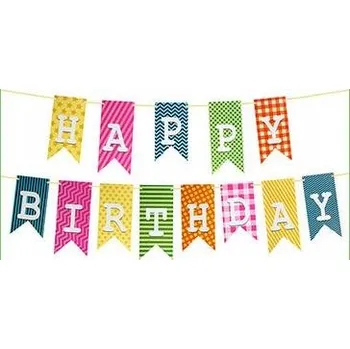 Retro banner k narozeninám Happy Birthday Gr1