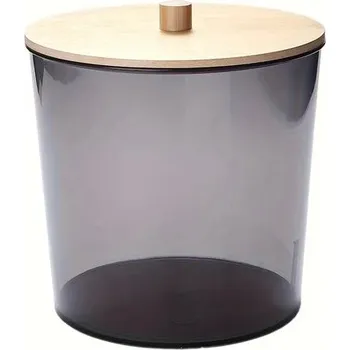 Úložný box Organizér na prádelnu s úložnými dózami | prádelní nádoby, skladovací nádoby - 1ks Čirá černá