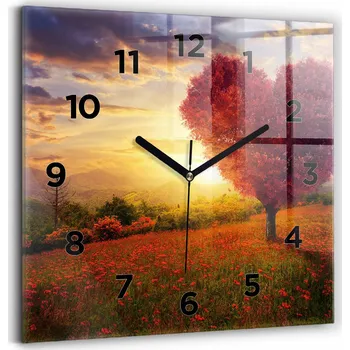 Hodiny Nástěnné hodiny Wallfluent červené 30 cm