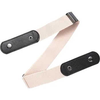 Opasek Elastický opasek bez přezky pro šaty a džíny - Béžová