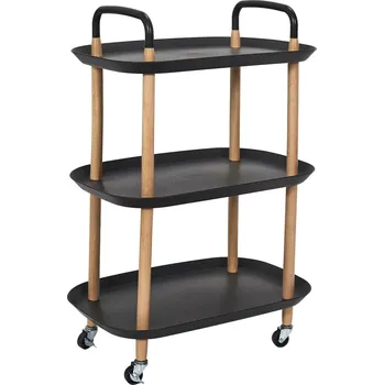 Konferenční stolek Intesi Vozík/stůl Kaleo černý/přírodní