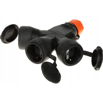 Elektrická zásuvka Elektrická Zásuvka rozbočka FAMATEL černá