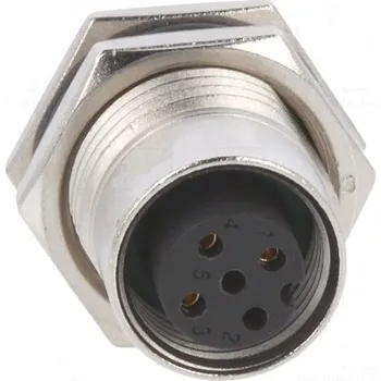 Elektroinstalační materiál AMPHENOL Konektor: M12 zásuvka PIN: 3 zásuvka 250V IP68,IP69K THT kov