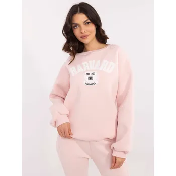 Dámská mikina Světle růžová dámská zateplená mikina bez kapuce EM-BL-617-16.01X-light pink Velikost: ONE SIZE