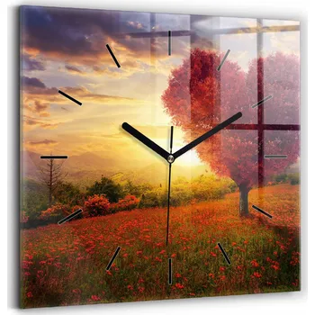 Hodiny Nástěnné hodiny Wallfluent červené 30 cm