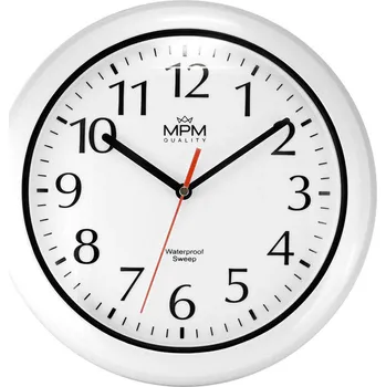 Hodiny Nástěnné hodiny MPM bílé 30,5 cm