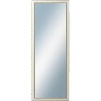 Zrcadlo DANTIK - Zarámované zrcadlo - rozměr s rámem cca 60x160 cm z lišty DOPRODEJ|METAL bílozlatá, (3023)