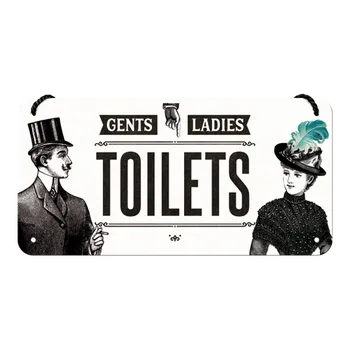 Plechová cedule Nostalgic Art Plechová cedule Toilets Gents and Ladies 10 x 20 cm