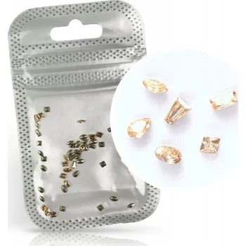 Přívěsek Silcare nehtové Zirkony Křišťál dekorace mini koňské oko zlatá