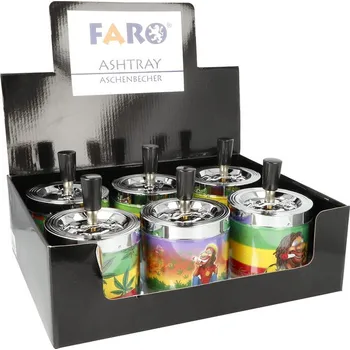 Popelník KRCZ Cigaretový popelník kovový otočný Rasta, 9cm