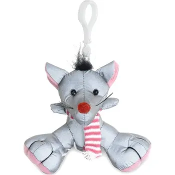 Dřevěná hračka Reflexní přívěšek zvířátka Myš (Reflexní přívěsek pro děti se závěsem - zvířátko. Přívěšek na zavěšení na baťůžek s motivem Myšky. Jedná se o certifikovaný produkt, vyhovující normě EN 13356. Obj. číslo: 80931.)