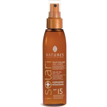 Opalování Nature´s i Solari Opalovací olej na obličej a tělo SPF15 150 ml