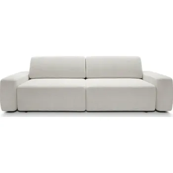 Pohovka Rozkládací pohovka Orby béžová s úložným prostorem a funkcí spaní v severském stylu do obýváku