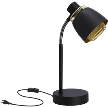 Lampička CANDELLUX LIGHTING SPÓŁKA Z OGRANICZONĄ Stolní lampa Alexandria černá 1x40W E14 stínidlo černé+zlaté