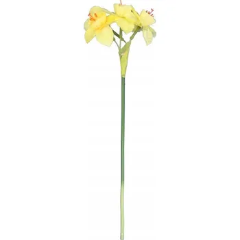 umělá květina Umělá Větvička se Žlutými Narcisy 42 cm Jarní Dekorace Květiny na Stůl