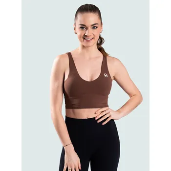 Podprsenka BrainMax dámská sportovní podprsenka Basic, hnědá Velikost: M