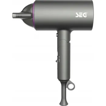 Fén MALÝ LEHKÝ VÝKONNÝ FÉN NA VLASY SKLÁDACÍ CESTOVNÍ 1600W SEG ANTRACIT