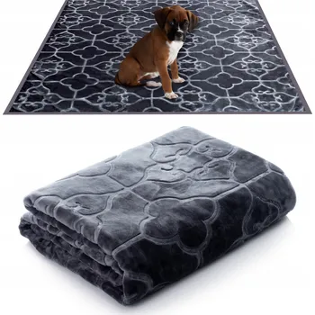 Prostěradlo Přikrývka Łóżkoholicy akryl 160 cm x 200 cm šedá