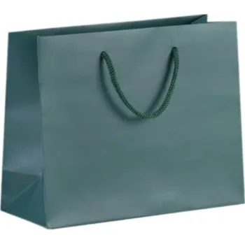 Luxusní dárková papírová taška zelená Exclusiv 420x120x360 mm&nbsp;ZELENÁ krouceným textilním uchem