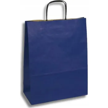 Dárková taška PAPÍROVÁ TAŠKA KRAFT 18x8x22,5 tmavě modrá x25
