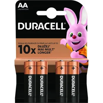 Článková baterie Alkalická baterie Duracell AA (R6) 4 ks