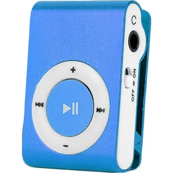 Mini MP3 přehrávač pro sportovní aktivity s klipem - Modrá